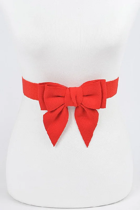 Bold Beauty Bow Belt - Red