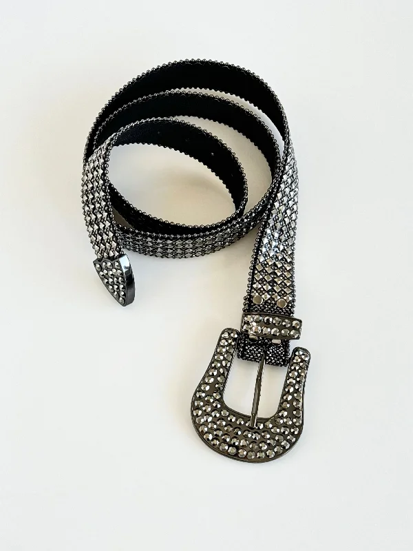 Noir Glam Buckle Belt