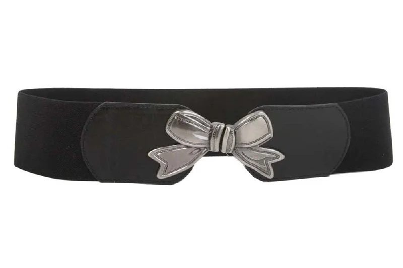 3" Wide High Waist Bow Tie Fashion Stretch Belt