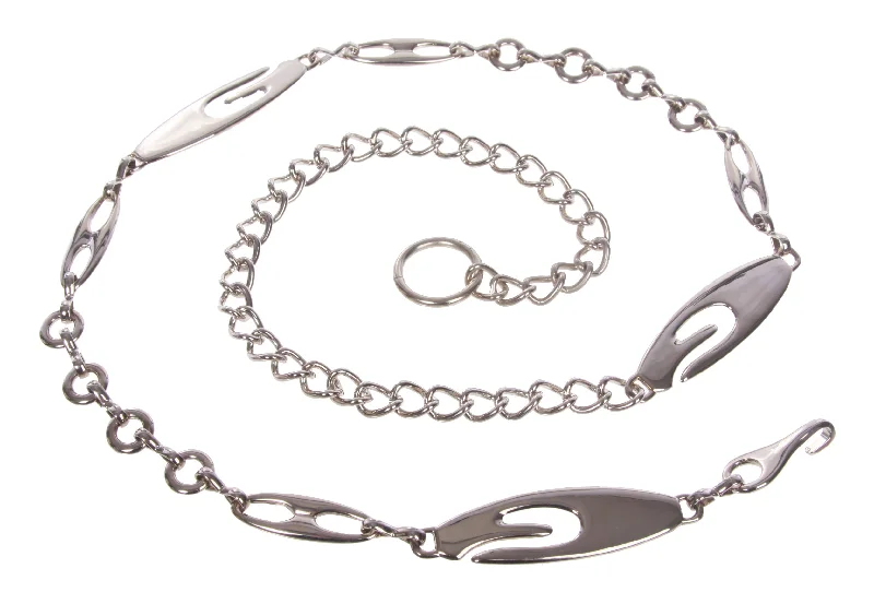 Women's Hook on Fashion Metal Chain Belt