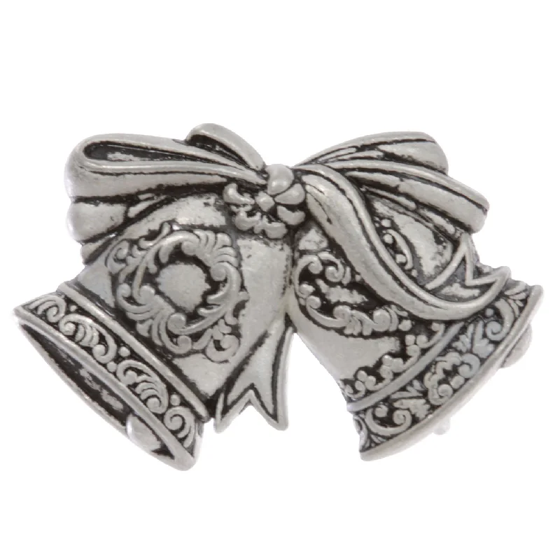 1 1/4" (32mm) Merry Christmas Jingle Bell Ribbon Bow Knot Engraving Perforated Belt Buckle