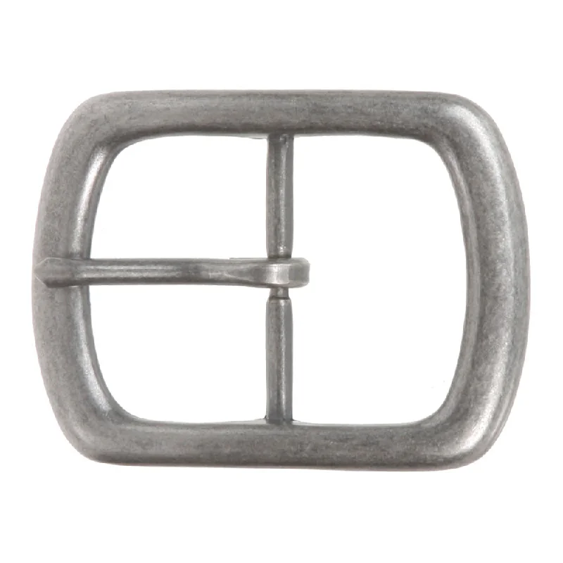 1 1/2" (38 mm) Nickel Free Center Bar Single Prong Rectangular Belt Buckle