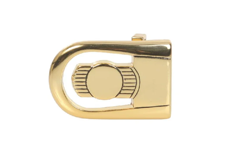 1 1/8 Inch (28 mm) Gold Clamp Belt Buckle