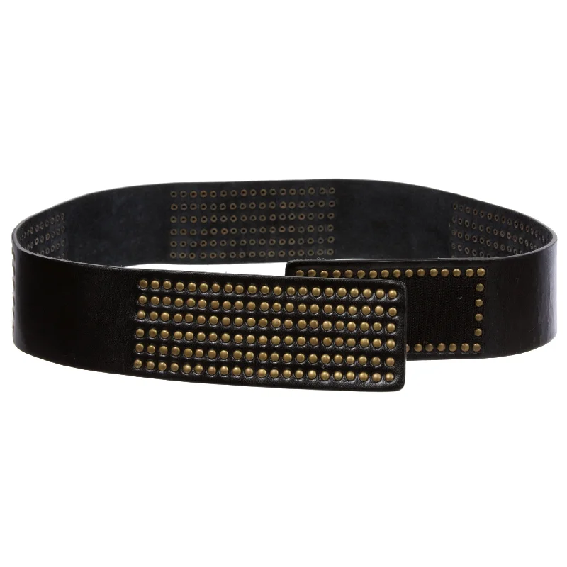 Women's 2 3/8" Wide Contour Studded Velcro Hip Belt