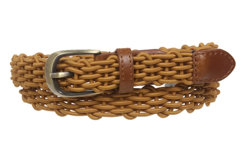 1" Comfort Stretch Braided Horseshoe Non Leather Belt