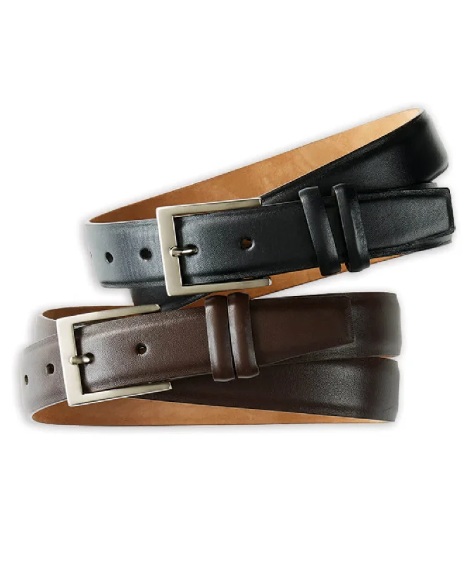 w.kleinberg Semi-Matte Leather Dress Belt