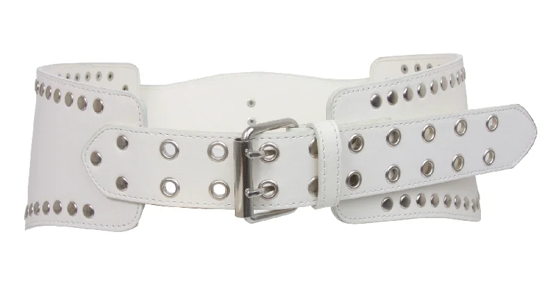 Ladies Wide Nail Head Studded Fashion Belt