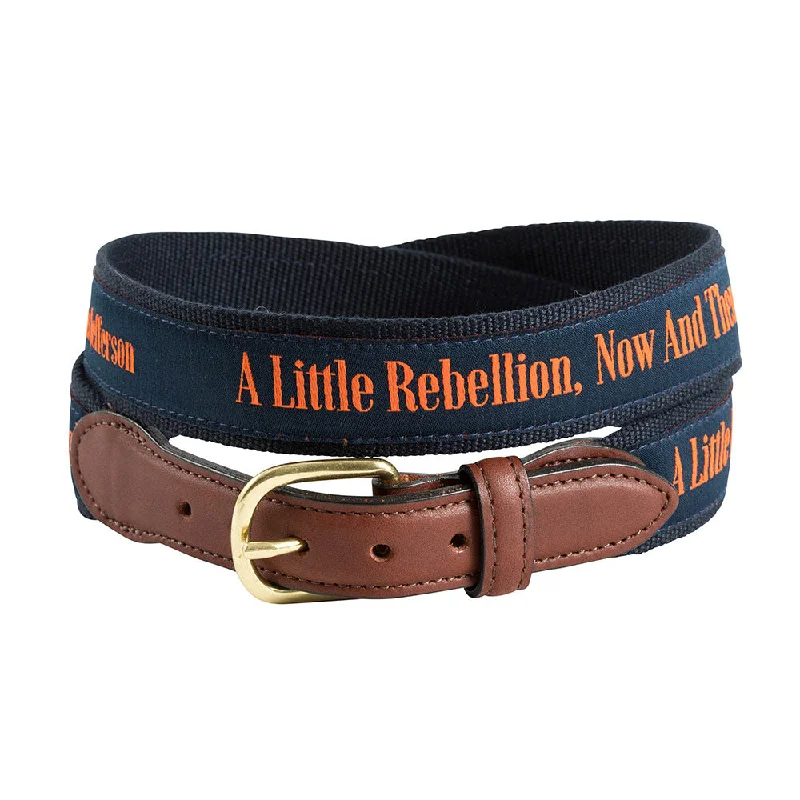 A Little Rebellion Bespoken Motif Leather Tab Belt