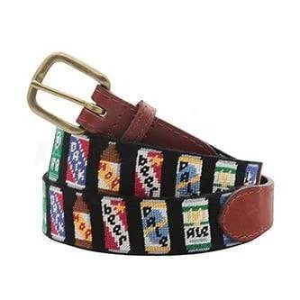 Beer Cans Needlepoint Belt