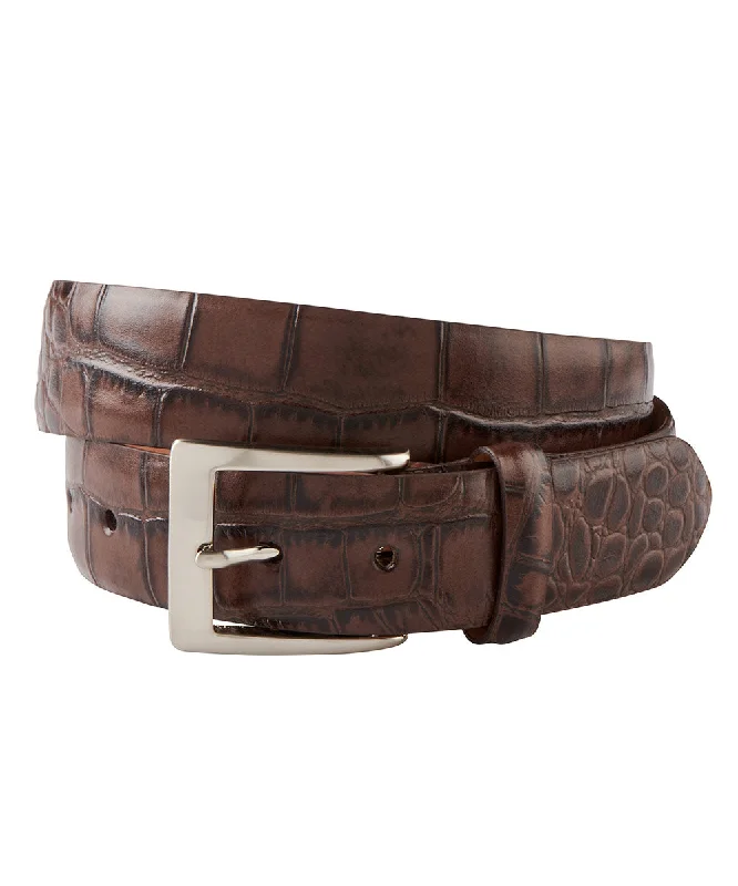 Embossed Croc Calf Belt