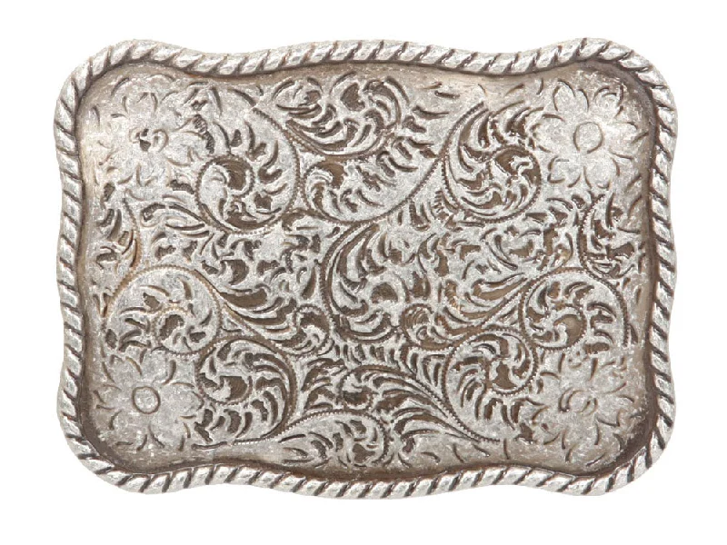 Western Floral Antique Belt Buckle