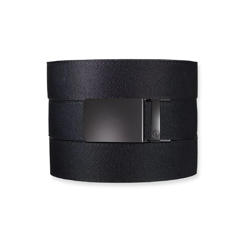 Black Canvas+ Ratchet Belt & Buckle Set