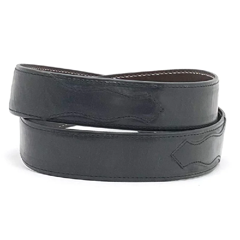 Black Goatskin Belt Straps