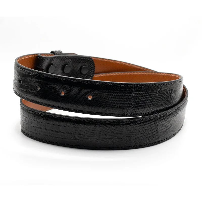 Black Lizard Belt Straps