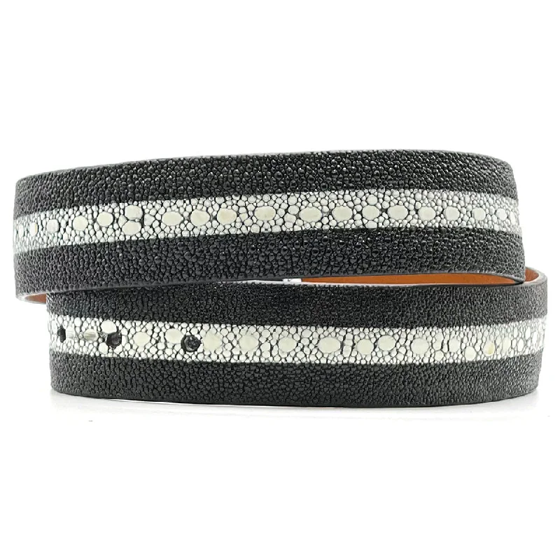 Black Multi-Spine Stingray Belt Straps