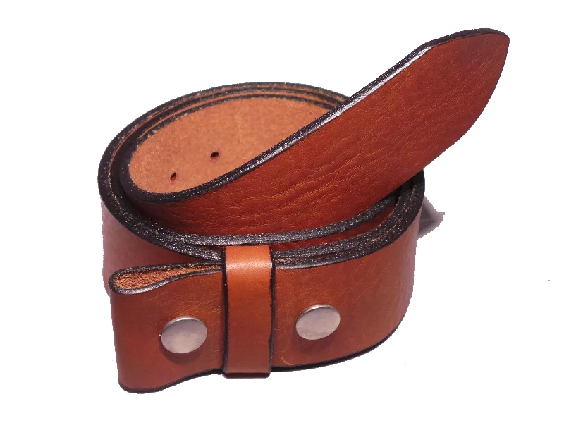 100% Real Brown 2" Inch (50mm) Leather Belt Strap