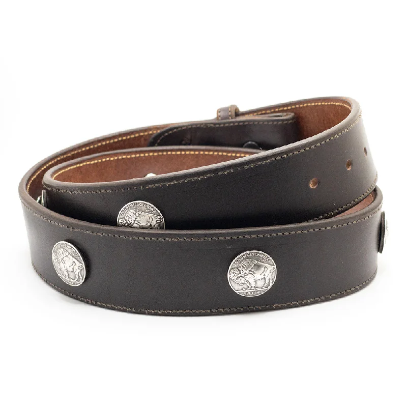 Brown Buffalo Nickels Leather Belt Straps