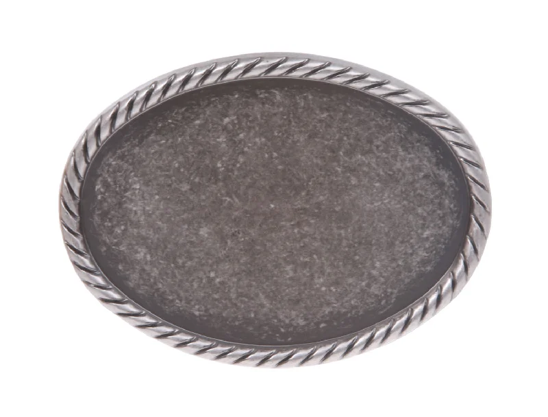 Plain Oval Pewter Belt Buckle