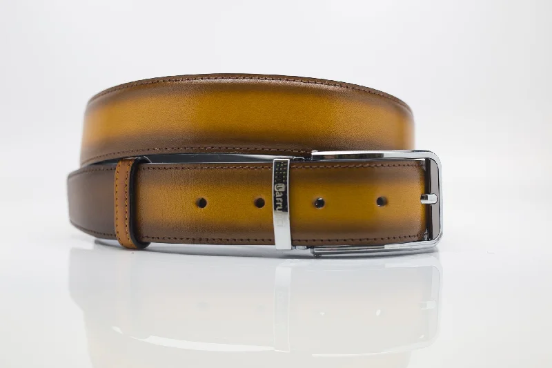 Burnished Calfskin Belt Cognac