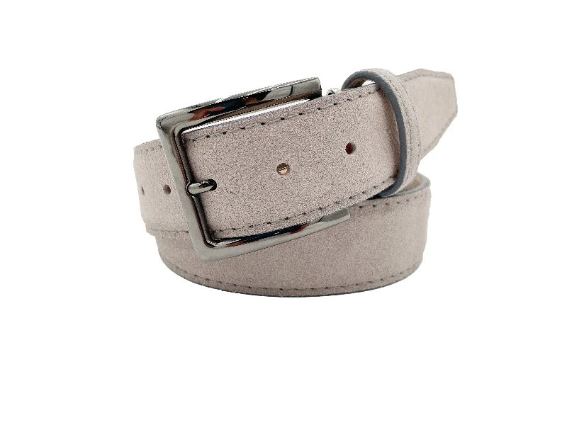 Classic Suede Belt - Grey