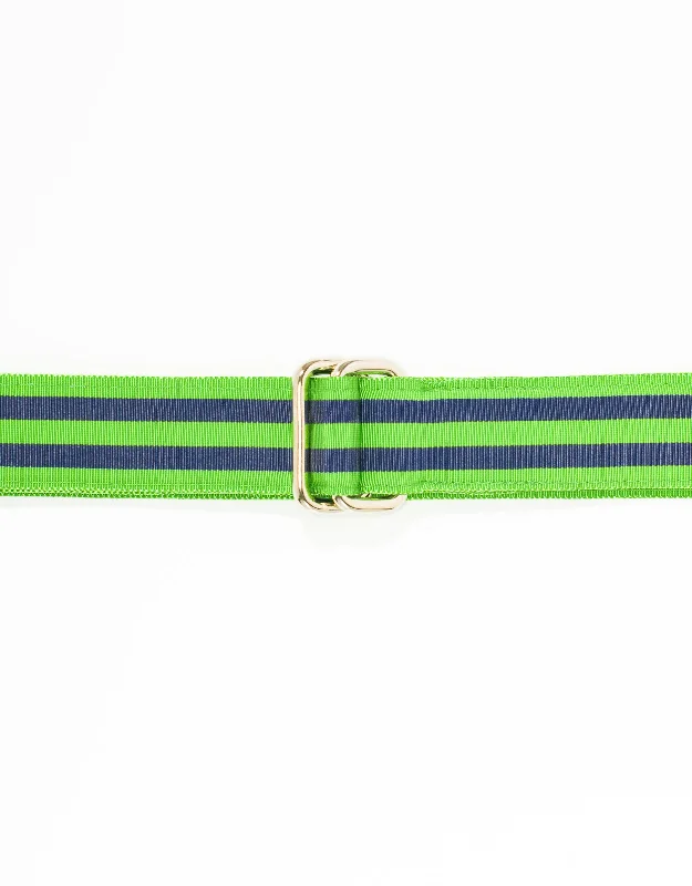 RIBBON BELT - LIGHT GREEN/NAVY