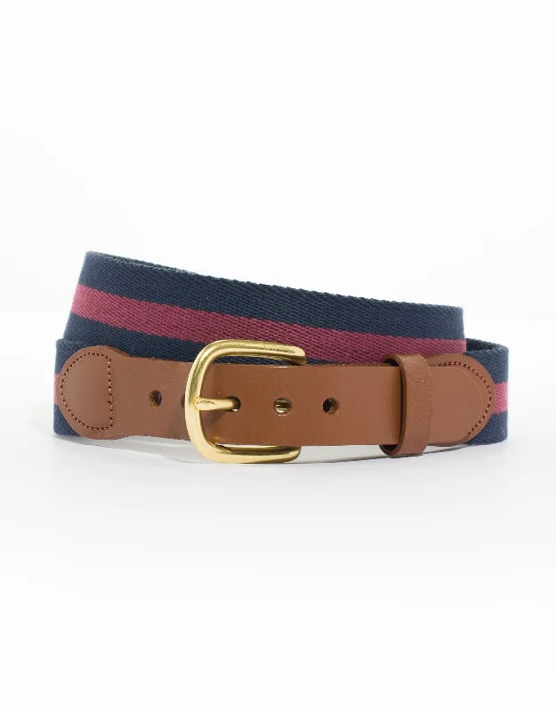 SURCINGLE BELT - NAVY/MAROON