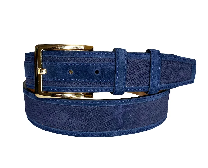 Corrente Suede Belt Blue