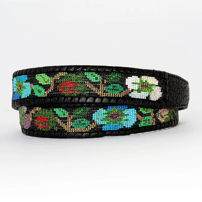 Cree Flowers Beaded Belt