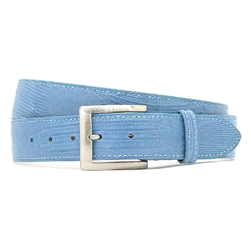 Sky Blue Lizard Golf Belt