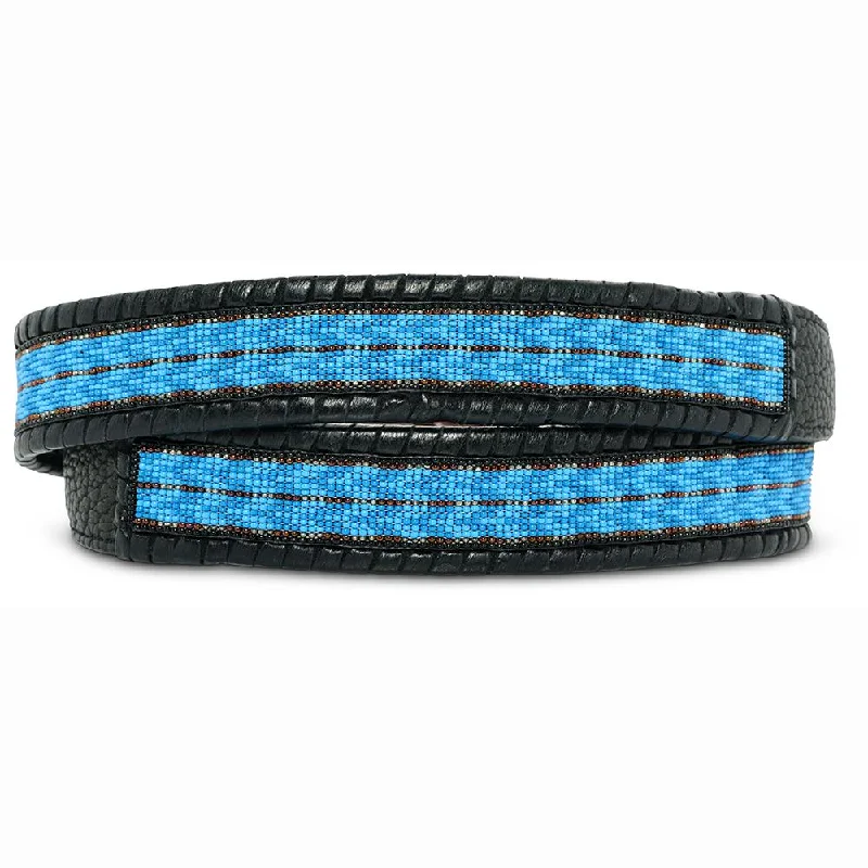 Denim Sky Beaded Belt