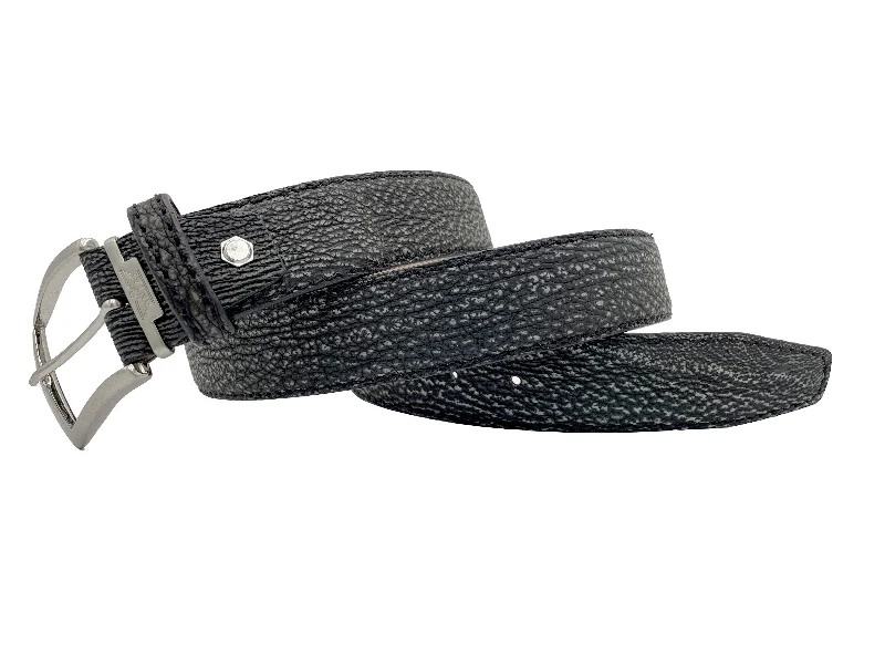 Genuine Shark Skin - Black -  40MM