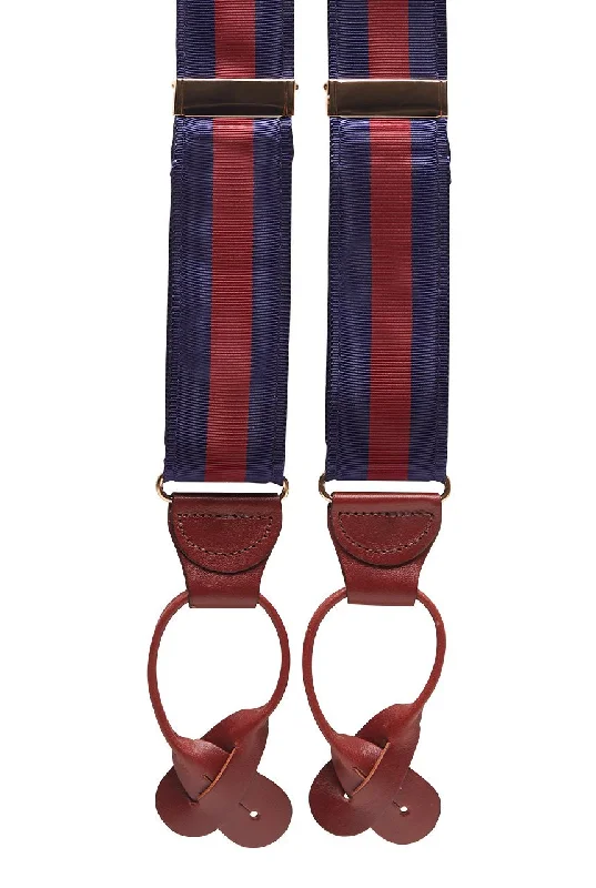 GOLD ADJUSTMENT BRACES - NAVY/WINE