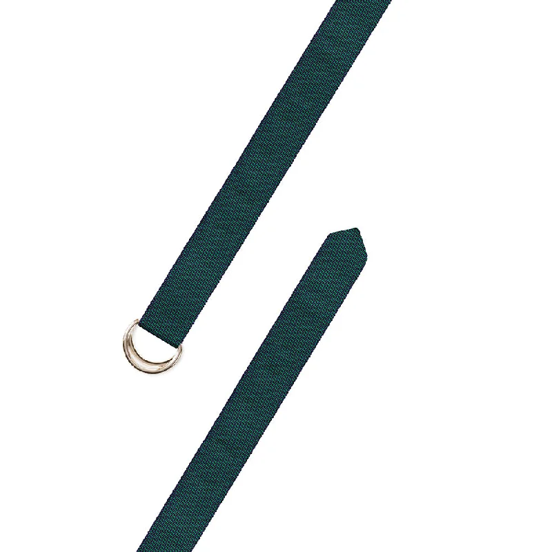 Green & Navy Grosgrain Ribbon D-Ring Belt