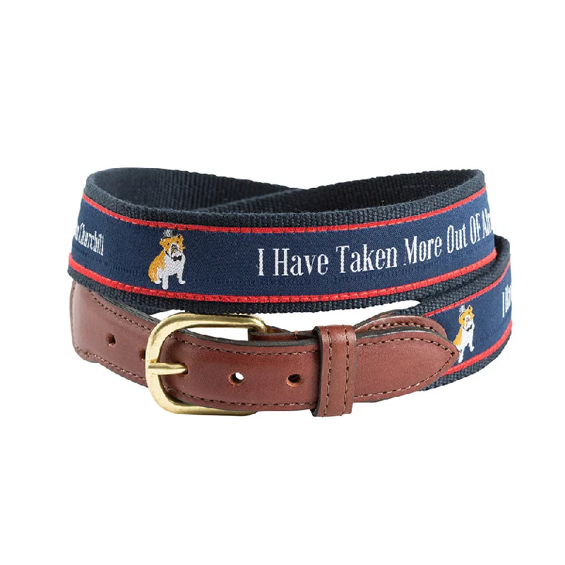 I Have Taken More Bespoken Motif Leather Tab Belt