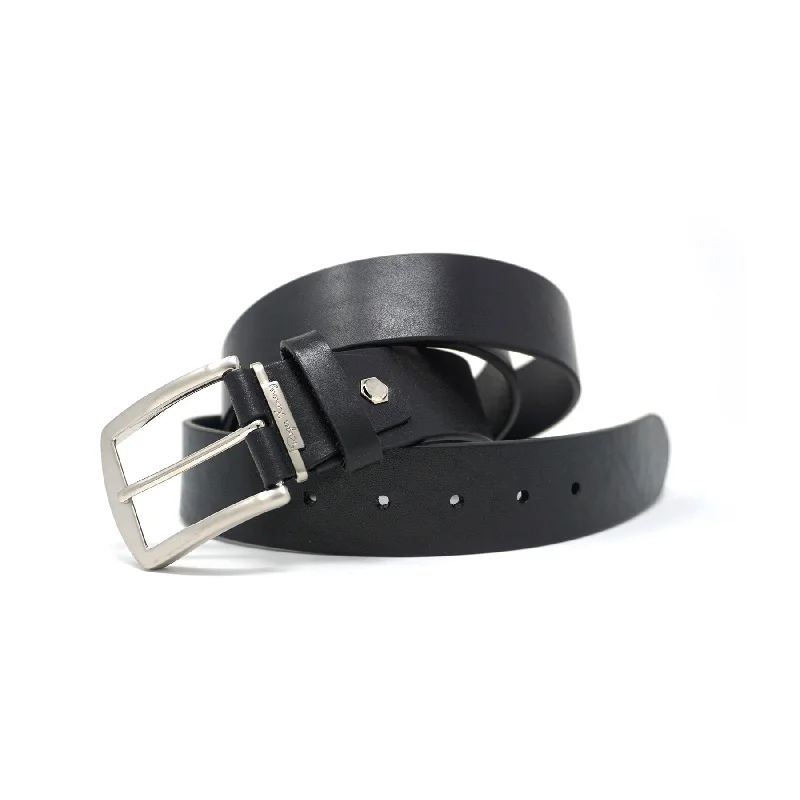 Italian Vachetta Leather Belt - Black - 40mm