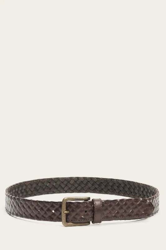 Leather Covered Woven Belt