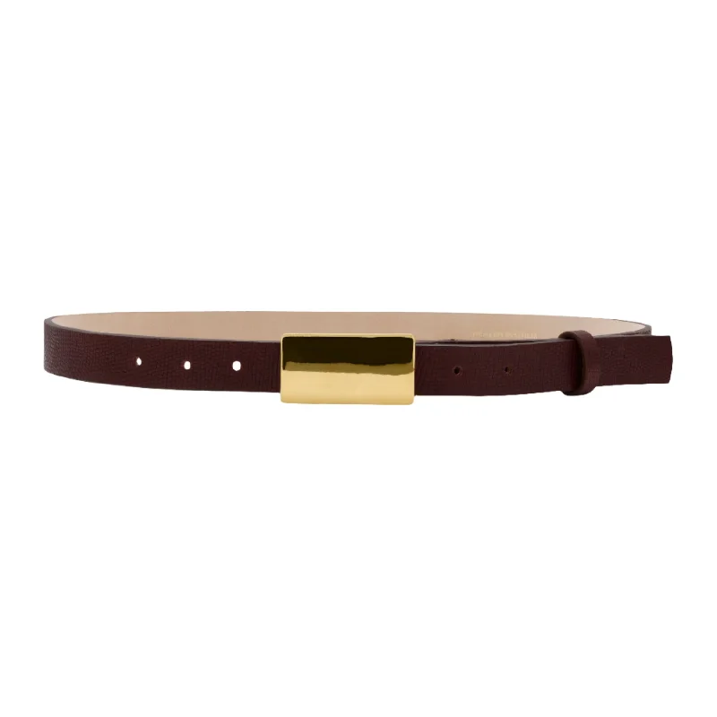 PLATE BELT BURGUNDY PYTHON