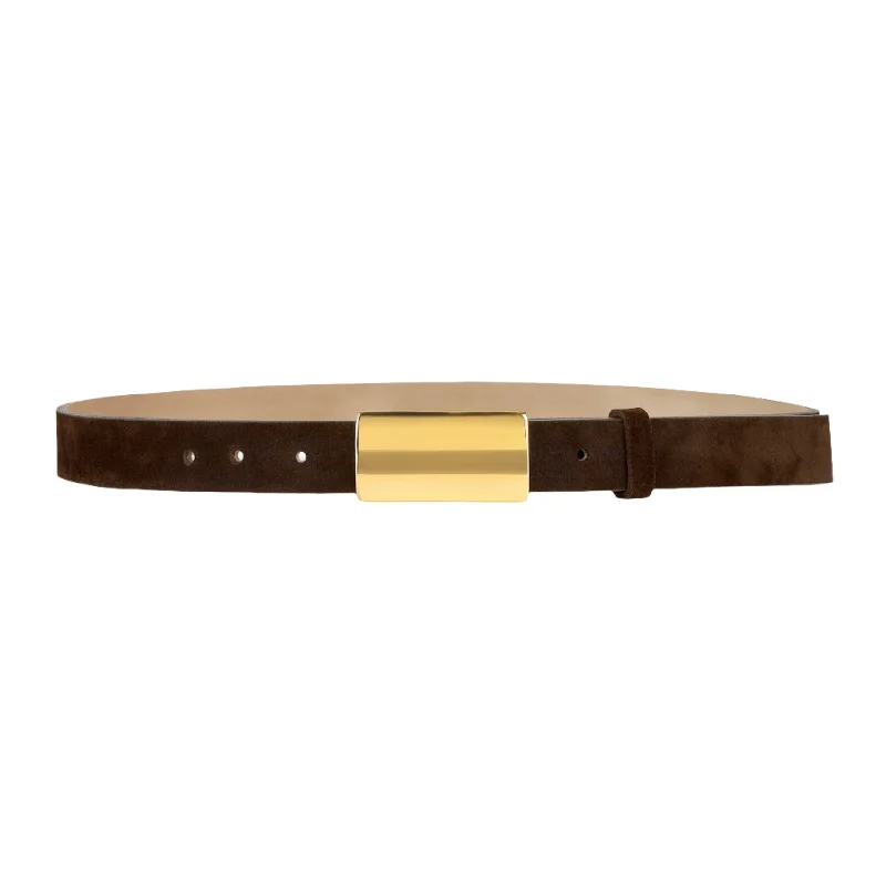 PLATE BELT GOLD CHOCOLATE