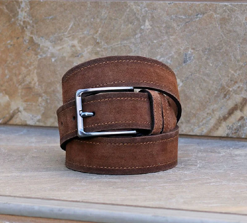 Maurice Suede Belt Brown