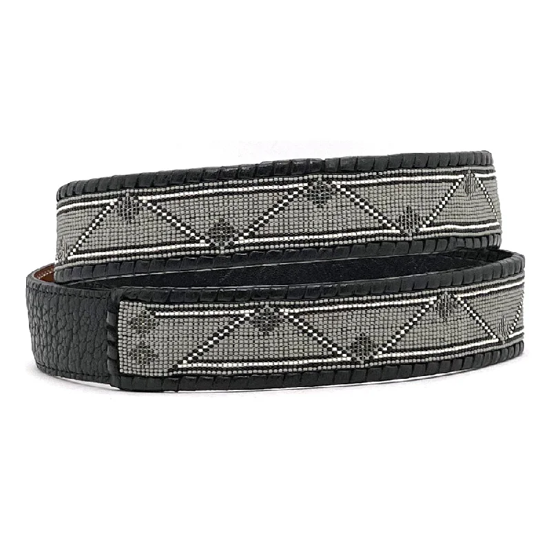 Mohawk Gray Beaded Belt