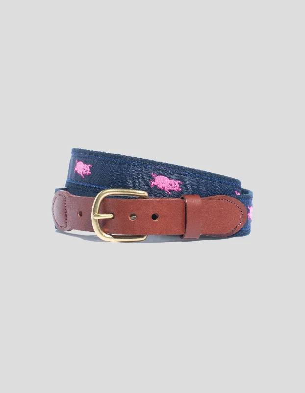 MOTIF BELT - RUNNING PIG