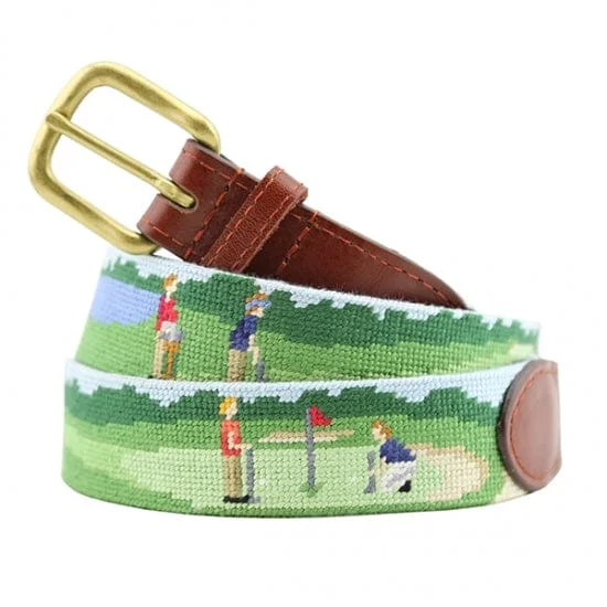 On The Links Needlepoint Belt