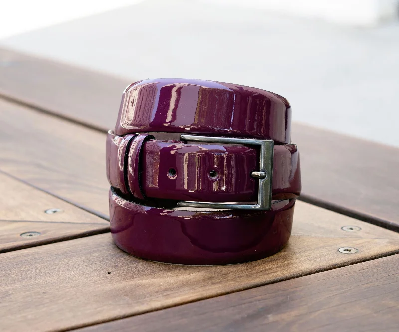 Patent Leather Belt Lavender