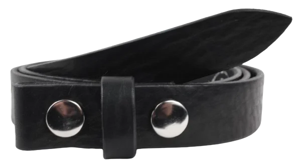 100% Real Black 1 1/4" Inch (32mm) Leather Belt Strap