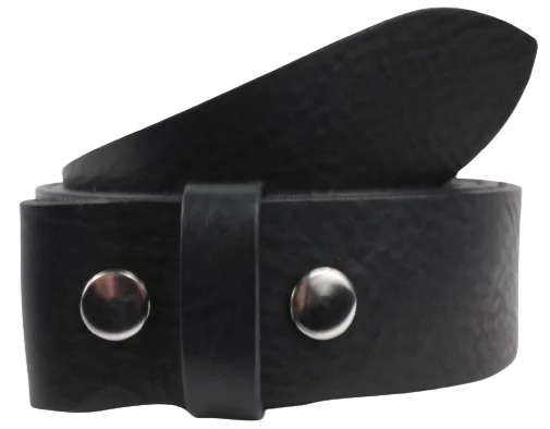 100% Real Black 1 3/4" Inch (45mm) Leather Belt Strap