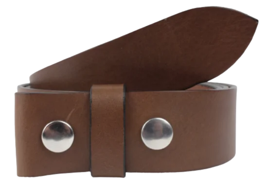 100% Real Brown 1 1/2" Inch (38mm) Leather Belt Strap