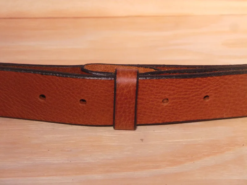 100% Real Brown 1" Inch (25mm) Leather Belt Strap