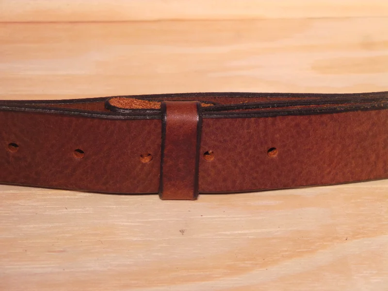 100% Real Dark Brown 1 1/4" Inch (32mm) Leather Belt Strap