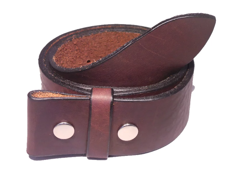 100% Real Dark Brown 1 3/4" Inch (45mm) Leather Belt Strap