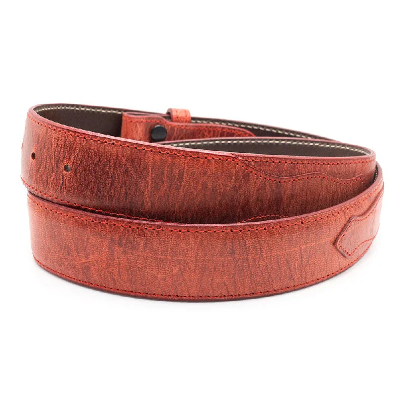 Red Goatskin Belt Straps